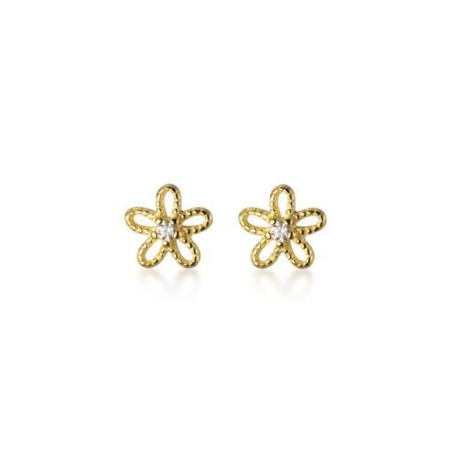 Hollow Flower Stud Earrings - Image 4