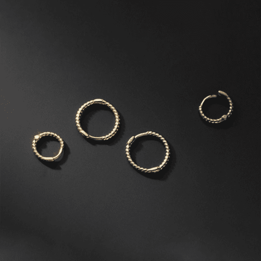 Round Twist Hoop Earrings - Image 4