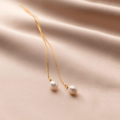 Korean Natural Pearl Earrings - Image 2