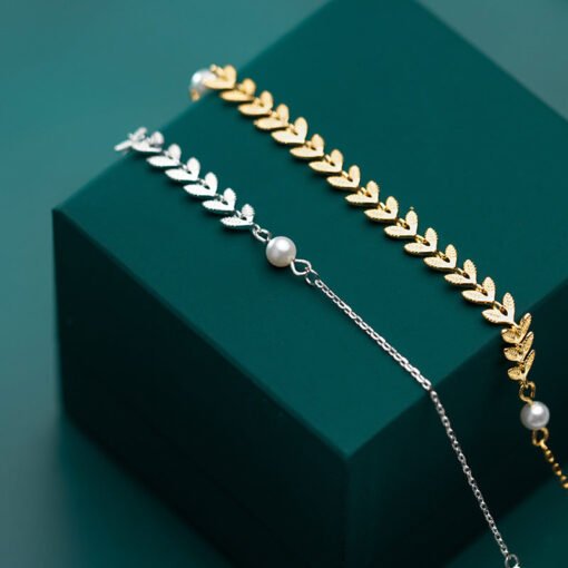 Leaf and Round Beads Bracelet - Image 4