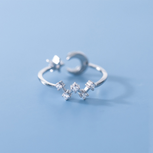 Celestial Harmony Moon and Star Ring - Image 8