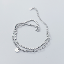 Double Chain Link Lucky Bracelet