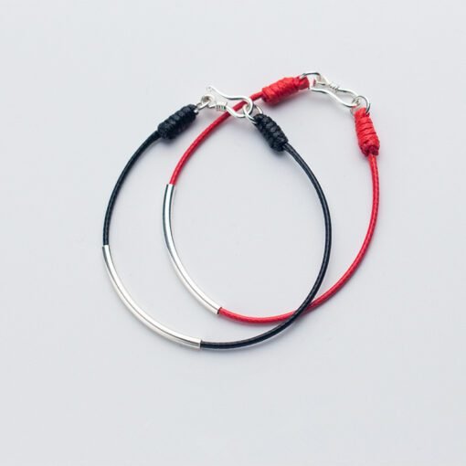 Silver Tube Couple Bracelet - Image 8