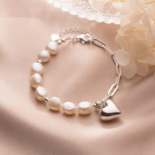 Baroque Pearl Chain Bracelet - Image 2