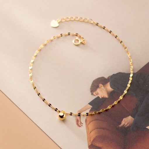 Golden Bead Anklet - Image 4