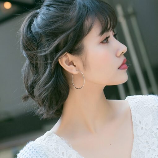 Circle Hoop Earrings - Image 3