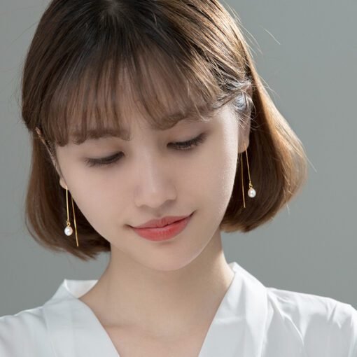 Korean Natural Pearl Earrings - Image 3
