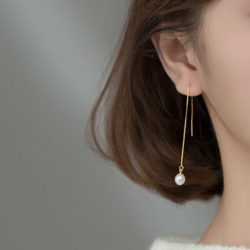 Korean Natural Pearl Earrings - Image 5
