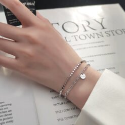 Double Chain Link Lucky Bracelet