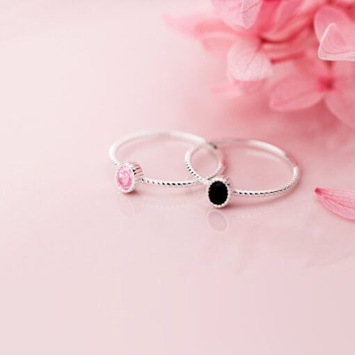 Round Crystal Zircon Ring - Image 2