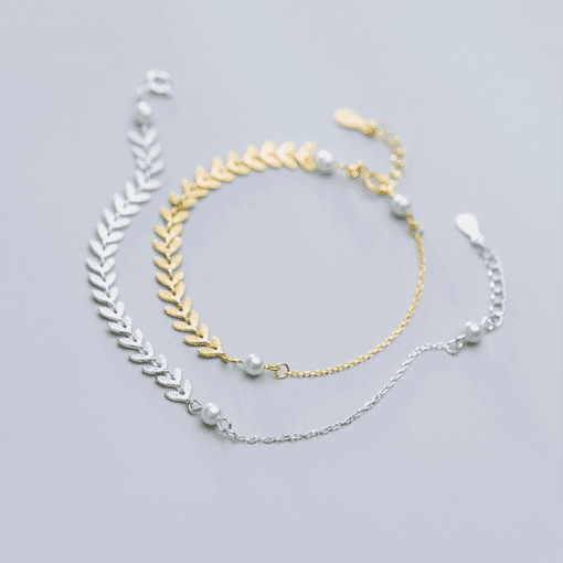 Leaf and Round Beads Bracelet - Image 4