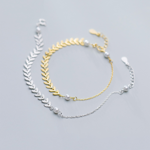 Leaf and Round Beads Bracelet - Image 5
