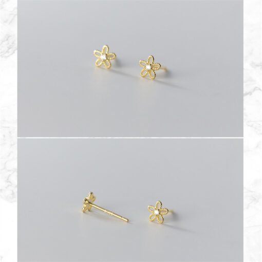 Hollow Flower Stud Earrings - Image 8