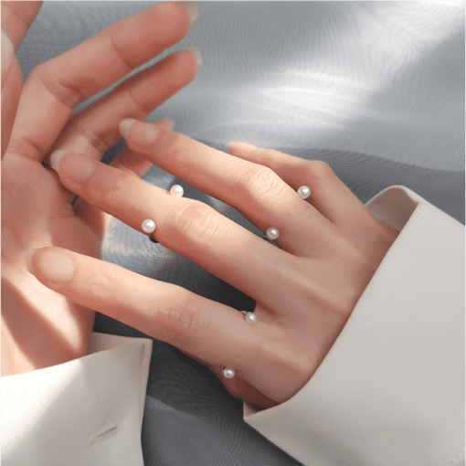 Pearl Elegance Open Finger Ring - Image 9