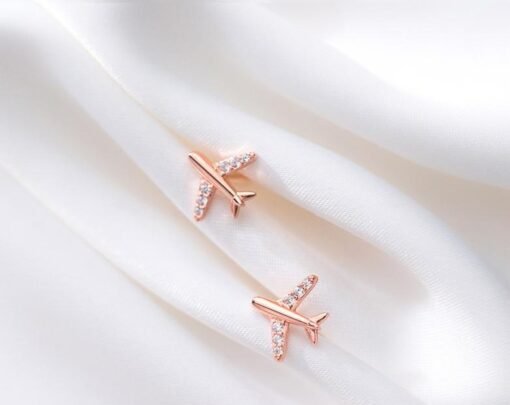 Mini Airplane Stud Earrings - Image 5