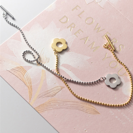 OT Buckle Bead Chain Bracelet