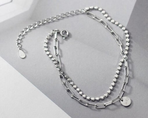 Double Chain Link Lucky Bracelet