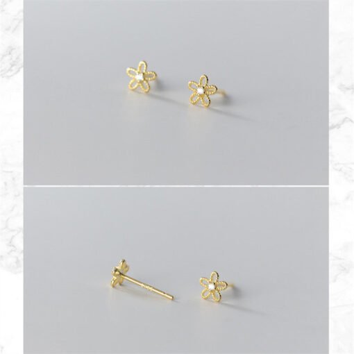 Hollow Flower Stud Earrings