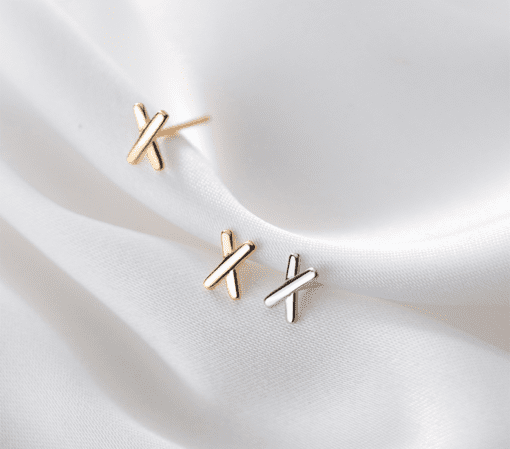 Mini Cross Stud Earrings - Image 6