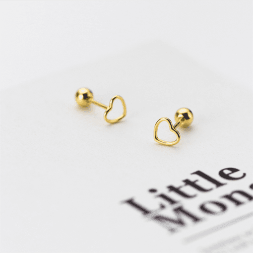 Hollow Love Heart Stud Earrings - Image 4