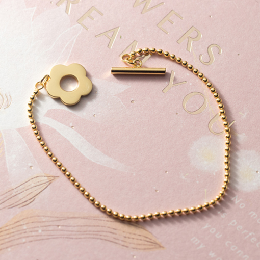 OT Buckle Bead Chain Bracelet