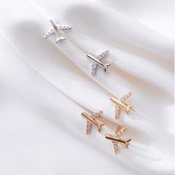 Mini Airplane Stud Earrings