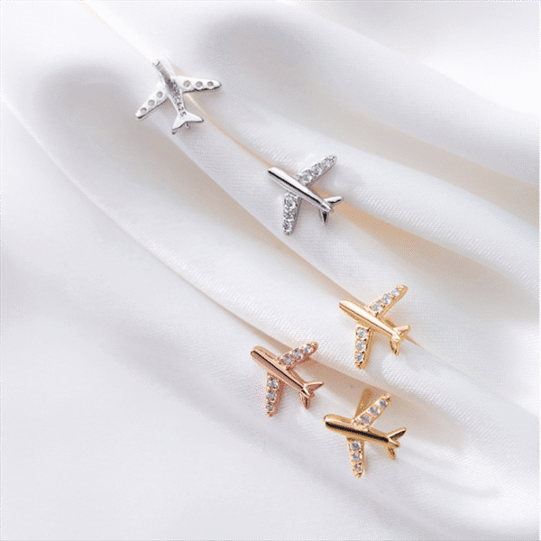 Mini Airplane Stud Earrings