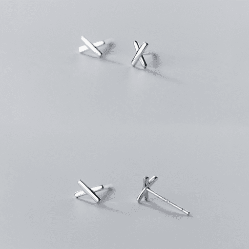 Mini Cross Stud Earrings - Image 4