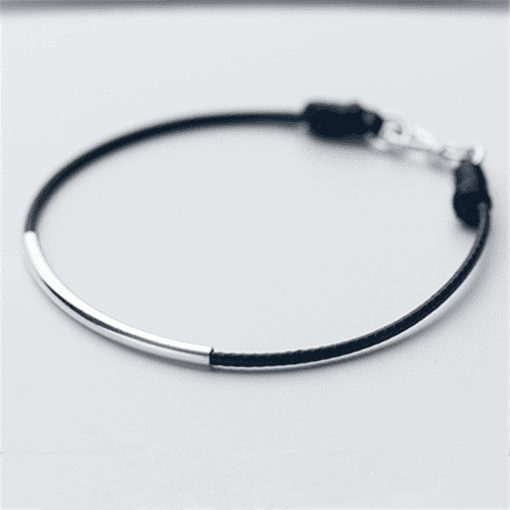 Silver Tube Couple Bracelet - Image 3