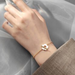 OT Buckle Bead Chain Bracelet
