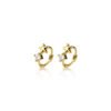 Zircon Star Hoop Earrings