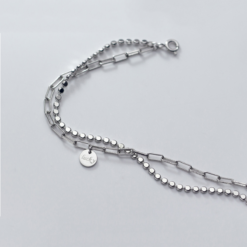Double Chain Link Lucky Bracelet