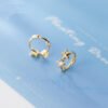 Zircon Star Hoop Earrings