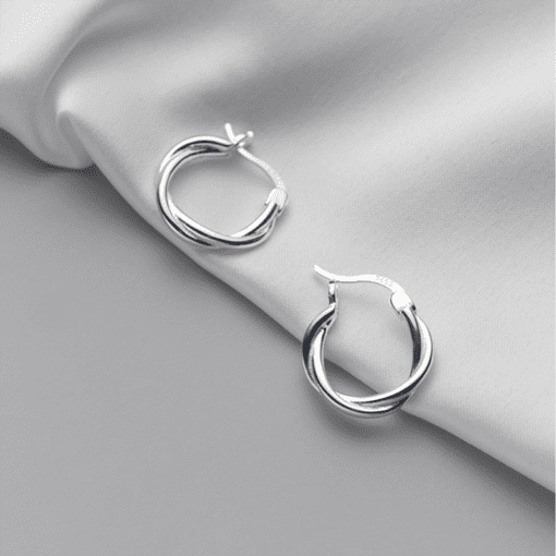 Twisted Hoop Earrings - Image 4