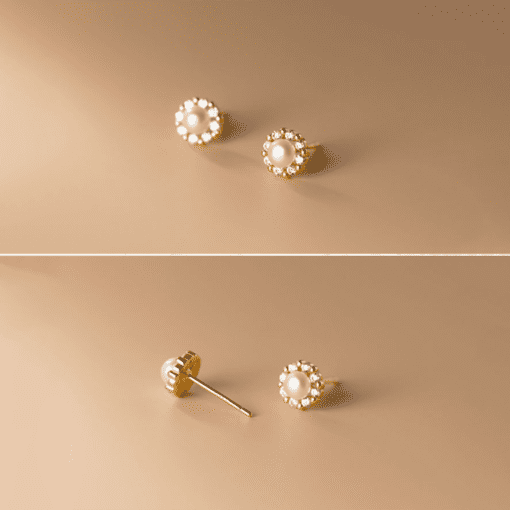 Pearl Stud Earrings - Image 6