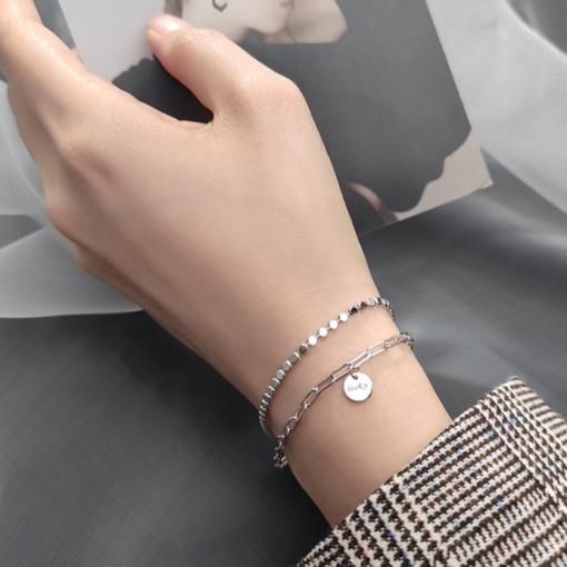 Double Chain Link Lucky Bracelet