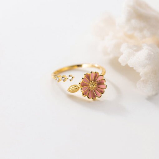 Pink Petal Flower Ring - Image 2