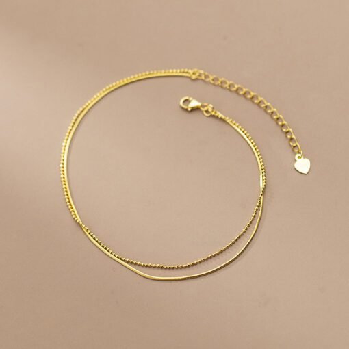 Double Unique Chains Anklet - Image 2