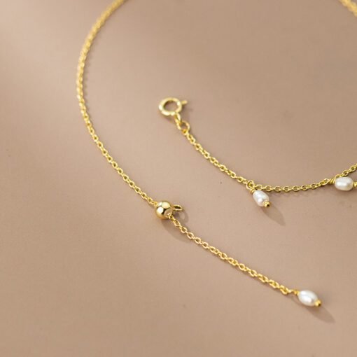 Natural Baroque Pearl Anklet - Image 6
