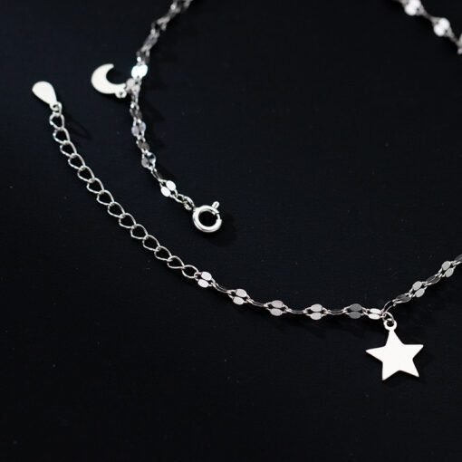 Elegant Moon Star Chain Anklet - Image 5