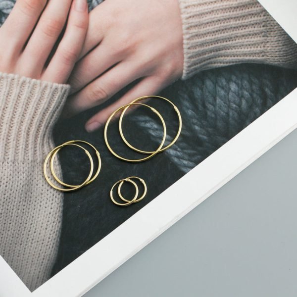 Korean Simple Hoop Earrings