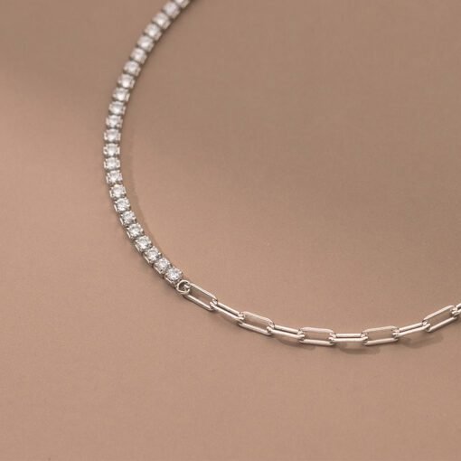 Radiant Zircon Link Chain Bracelet - Image 4