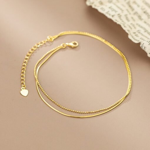 Double Unique Chains Anklet - Image 4