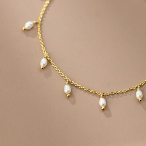 Natural Baroque Pearl Anklet - Image 5