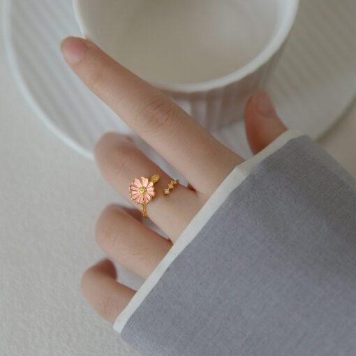 Pink Petal Flower Ring