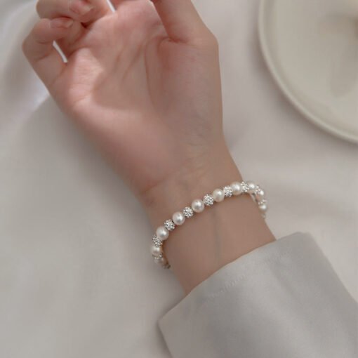 Pearl and Zircon Beaded Bracelet - Image 3