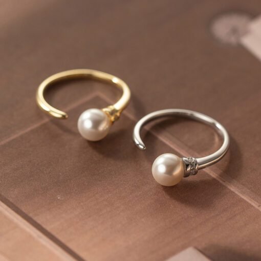 Unique Design Synthetic Pearl Ring - Image 2