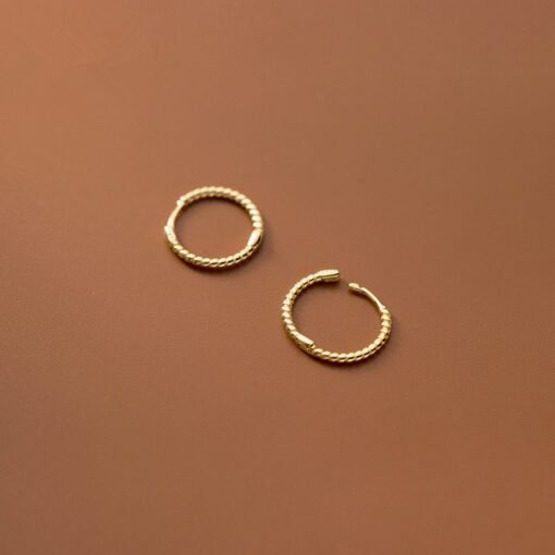 Round Twist Hoop Earrings - Image 2