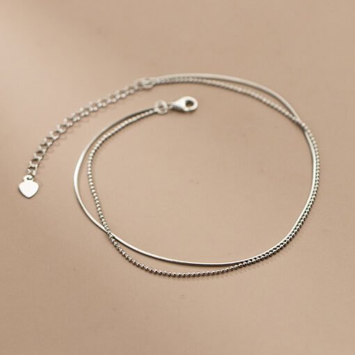 Double Unique Chains Anklet - Image 3