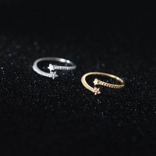 Zircon-Adorned Starry Night Ring - Image 3